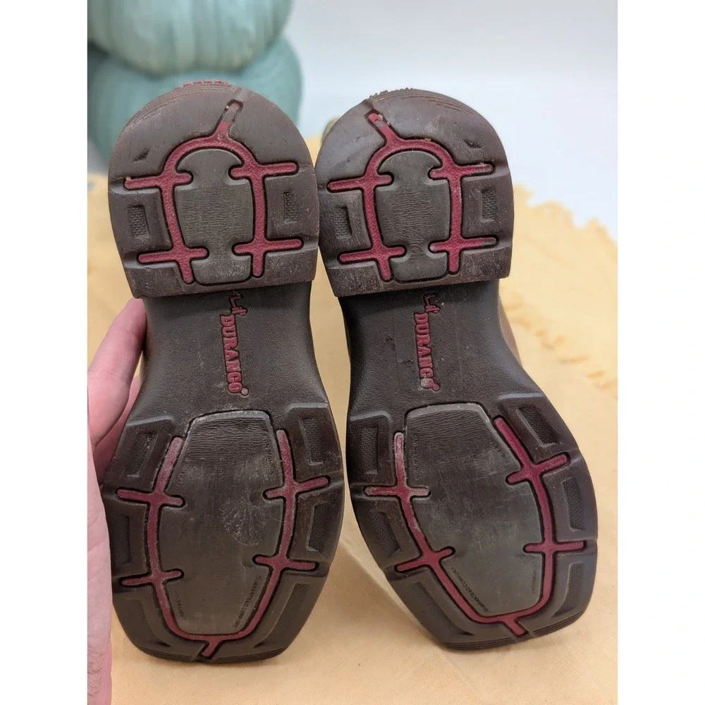 Durango Kids Western Boots 13M Brown Sage Green Square Toe Lil Rebel BT282